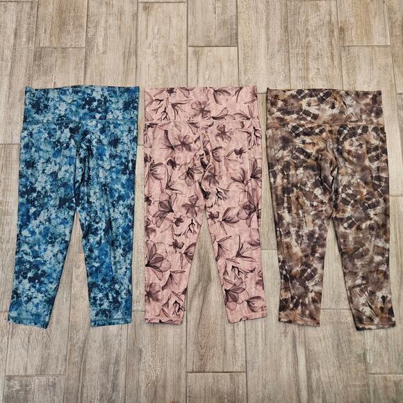 Athleta Salutation Stash Pocket Printed II Leggings Lot of 3 Womens Size 1X Yoga - Picture 1 of 16